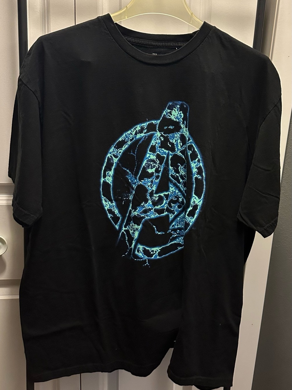 Marvel Black Tee with White Avengers Endgame Logo
